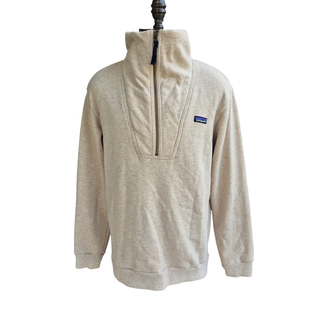 Patagonia Mens Better Sweater 1/4 Zip Pullover Fleece Oatmeal Beige Heather XL
